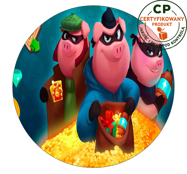 Opłatek na tort Coin Master zdjęcie 1