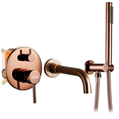 Bateria wannowa podtynkowa-  Różowe złoto