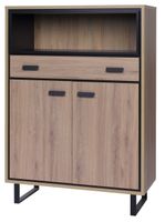 Solo regał 2-drzwiowy Dąb Dziki/Czarny Laminat 10