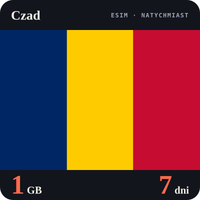 Karta eSIM Internet Czad 1 GB na 7 dni - bez rejestracji