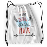 Plecak Dla Piotra Sportowy Szkolny Worek Torba Z Nadrukiem Ze Zdjęciem