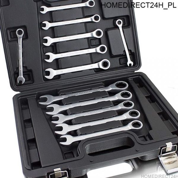 Zestaw kluczy płasko - oczkowych 12 elementów zdjęcie 1