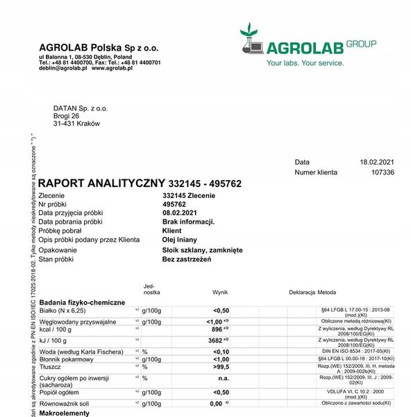 NAJLEPSZY OLEJ LNIANY 500ml OD PRODUCENTA +GRATISY zdjęcie 2