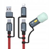 Wielofunkcyjny kabel ładujący SooPii 5 w 1 z latarką na kemping 2m 100W