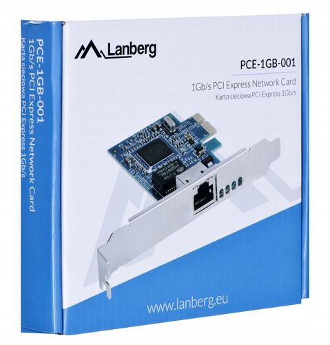 KARTA SIECIOWA ETHERNET LANBERG PCI-E 1X RJ45 1GB LOW PROF. GIGABIT na Arena.pl