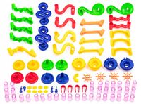 TOR KULKOWY KULODROM KLOCKI KONSTRUKCYJNE ZESTAW 105 EL KULKI 30 KULEK