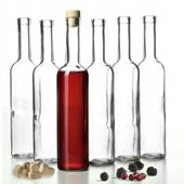 6x KADAX Butelka 500ml Nalewki Wino Korek fi19,5