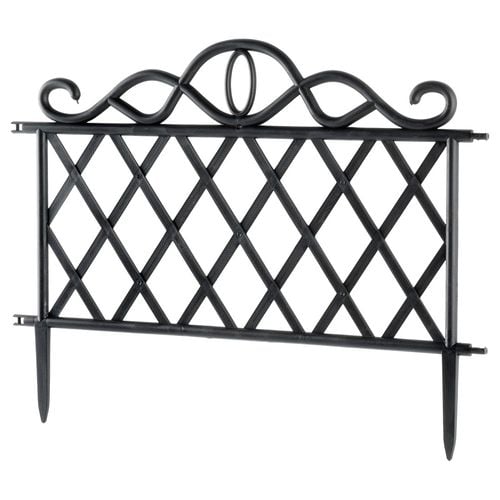 Płotek ogrodowy czarny 48x27 cm 4 szt. na Arena.pl