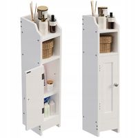 Szafka łazienkowa słupek drzwi biała wysoka półki nowoczesna loft 80 cm