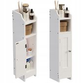 Szafka łazienkowa słupek drzwi biała wysoka półki nowoczesna loft 80 cm