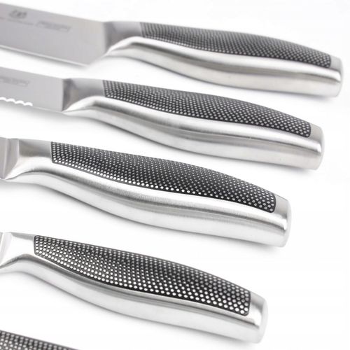 ZESTAW KOMPLET 5 noży kuchennych STALOWE OSTRE NOŻE nóż szefa kuchni STAL na Arena.pl