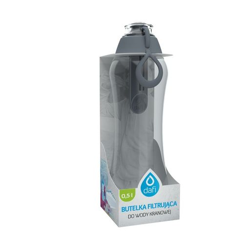 Butelka na Wodę Filtrująca 0,5l Dafi SOFT Stalowa Szara z 4 Filtrami na Arena.pl