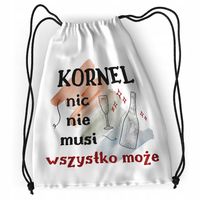Plecak Dla Kornela Sportowy Szkolny Worek Torba Z Nadrukiem Ze Zdjęciem