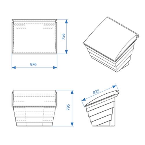 Pojemnik zbiornik skrzynia na piasek sól sorbent 300 L 400 kg zielony na Arena.pl