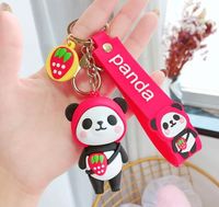 Brelok zawieszka do kluczy do Torebki panda misio miś F30_Czerwony