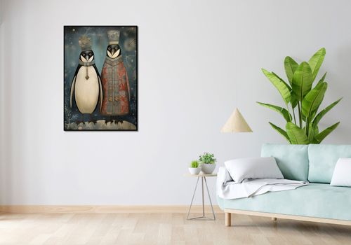 Plakat 70x100cm Królewskie Pingwiny na Arena.pl