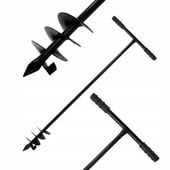 ŚWIDER RĘCZNY DO ZIEMI GLEBY GRUNTU WIERTNICA 11cm 110mm DOŁOWNIK STALOWY