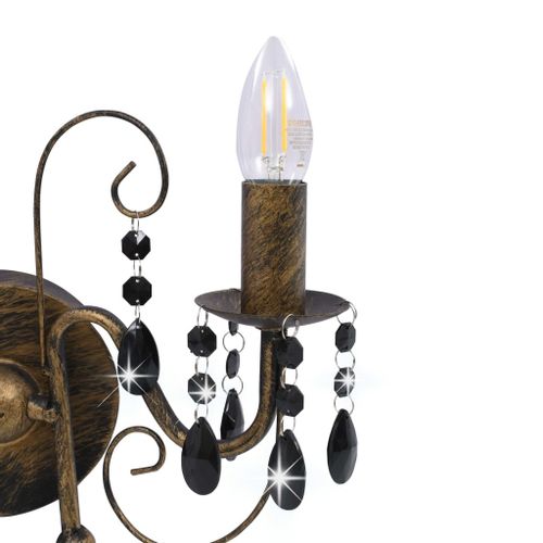 LAMPA ŚCIENNA DO DOMU Z KORALIKAMI E14 na Arena.pl