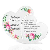 Statuetka dla babci i dziadka kolorowy nadruk personalizowanych życzeń