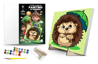 Zestaw Kreatywny Malowanie Po Numerach Dla Dzieci Jeżyk 25X25Cm Qbee