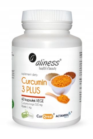 Aliness Curcumin 3 Plus 60kaps KURKUMINA PIPERYNA zdjęcie 1