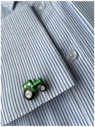 Spinki do mankietów EXC Traktor John Deere Green dla rolnika + prezent etui na Arena.pl