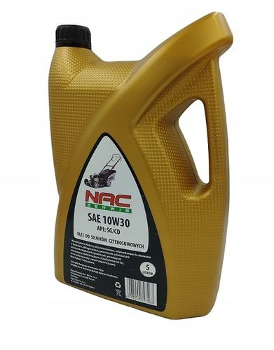 Olej do kosiarki agregatu traktorka 10W30 5L NAC silnik czterosuwowe na Arena.pl