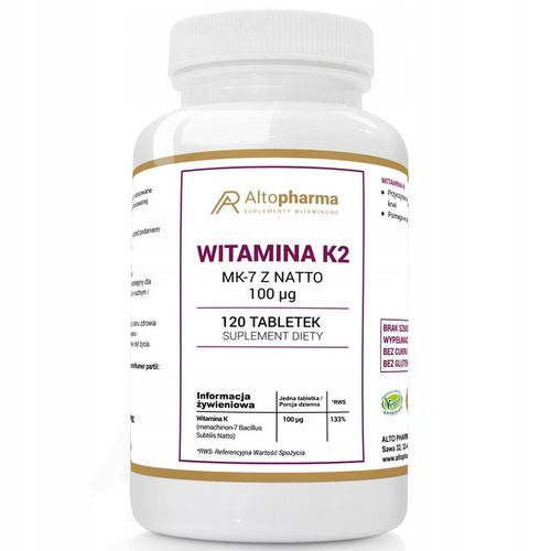 WITAMINA K2 MK-7 z natto 100µg MOCNE KOŚCI 2x120t na Arena.pl