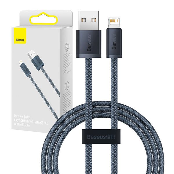 kabel usb do lightning baseus dynamic series, 2.4a, 1m (szary) zdjęcie 1