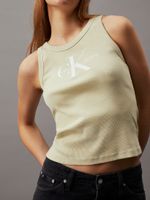 Calvin Klein Jeans top damski zielony na ramiączkach rozmiar L
