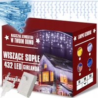 LAMPKI ŚWIATEŁKA LED KURTYNA SOPLE USB BOŻONARODZENIOWE OZDOBNE 10M 230V