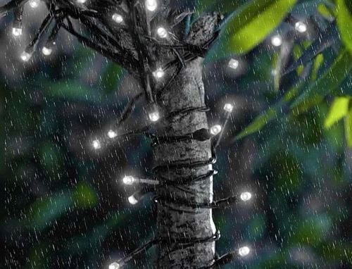 LAMPKI CHOINKOWE 200 LED FLASH ZEWNĘTRZNE WEWNĘTRZNE ŚWIĄTECZNE BIAŁY ZIMNY na Arena.pl