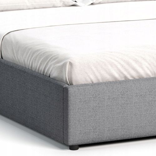 Łóżko tapicerowane 140×200 z pojemnikiem i zagłówkiem Mira szare 028-28 na Arena.pl