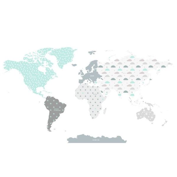 Naklejka Mapa Świata DK342 L zdjęcie 2