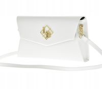 Laura Biaggi - torebka wizytowa kopertowa biały mat JP46