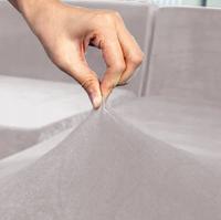 Pokrowiec Na Kanapę Beż Chłodny Welur 2 Osobowy [42W-Cbz]