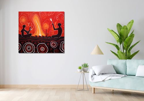 Obraz 100x90cm Taniec dla Boga Ognia na Arena.pl