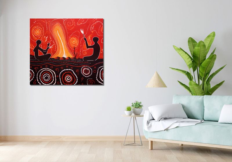 Obraz 100x90cm Taniec dla Boga Ognia zdjęcie 2