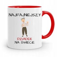 Kubek Czerwony Dla Dziadka Najfajniejszy Dziadek Z Nadrukiem Ze Zdjęciem
