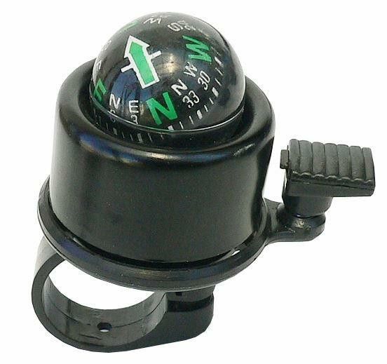 Dzwonek do roweru z kompasem czarny zdjęcie 1