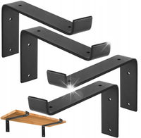 ZESTAW 4x WSPORNIK PÓŁKI KĄTOWNIK POD PÓŁKĘ UCHWYT PODPÓRKA LOFT 24cm KOŁKI