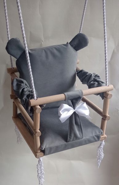 HUŚTAWKA 3w1 DLA DZIECI miś kolor SZARY zdjęcie 4