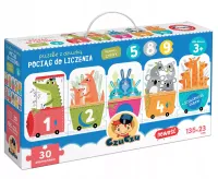 Puzzle z dziurką 30 elementów. Pociąg do liczenia