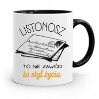Kubek Czarny Dla Listonosza To Styl Życia Prezent Z Nadrukiem Ze Zdjęciem