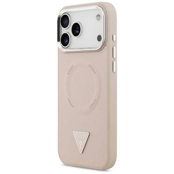 Etui Guess Triangle Logo MagSafe do iPhone 17 Pro różowy zdjęcie 2