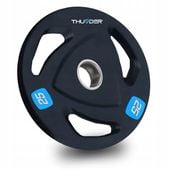 Obciążenie 25kg olimpijskie 51mm Thunder do ćwiczeń hantli sztang gumowane