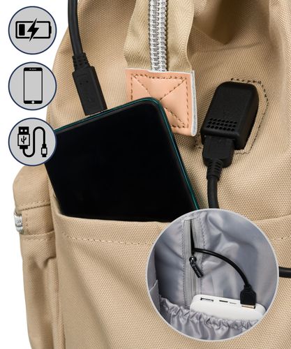 plecak materiałowy ptn beta-6058 beige na Arena.pl