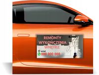 Magnes na samochód reklama magnetyczna GOTOWE WZORY REMONTY WYKOŃCZENIA
