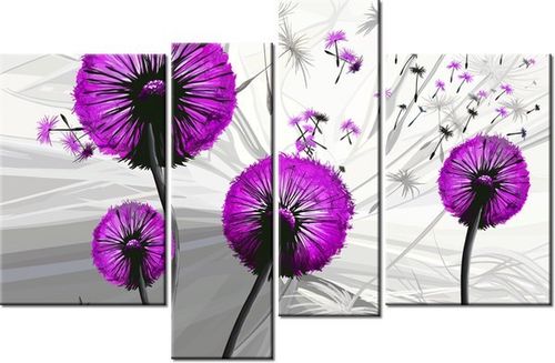 130CM 85 OBRAZ 4 ELEM DMUCHAWCE FIOLECIE ŚCIENNY na Arena.pl