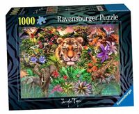 Puzzle Ravensburger 1 elementów Puzzle 1000 Tygrys w ogrodzie